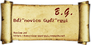 Bánovics Györgyi névjegykártya
