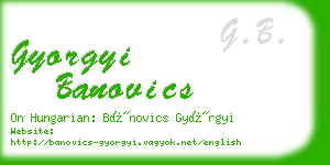 gyorgyi banovics business card